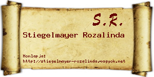 Stiegelmayer Rozalinda névjegykártya